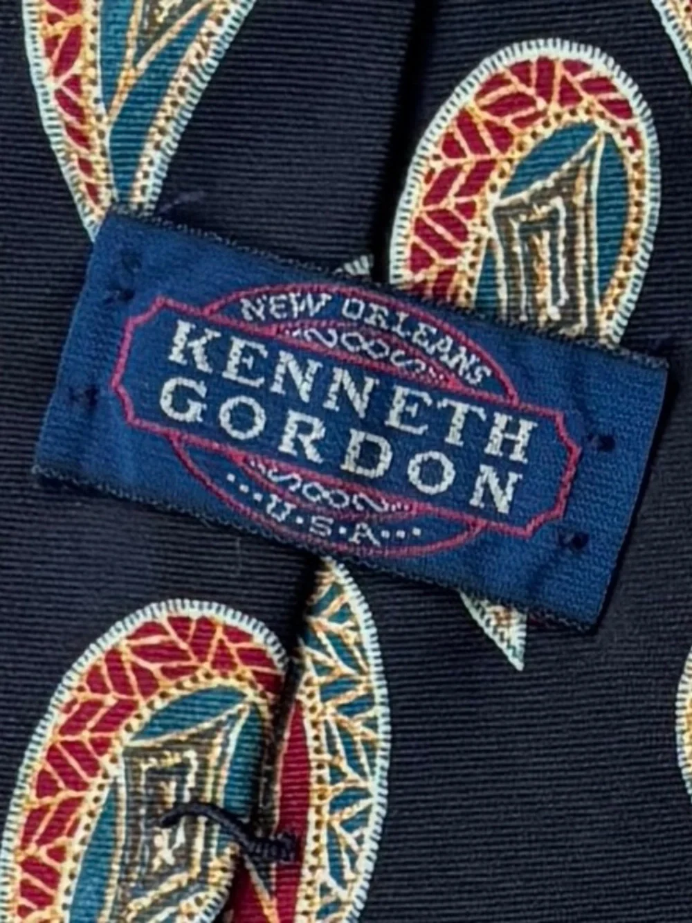 Vintage Look Handprinted Kenneth Gordon